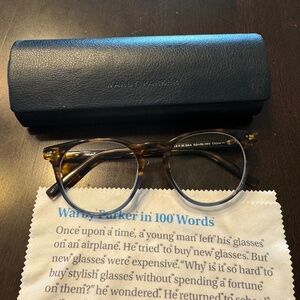 Warby Parker Copley Eyeglasses- Hudson Blue Fade- WITH CASE AND DUST CLOTH